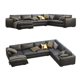 Rh modena taper arm sofa chaise sectional sofa